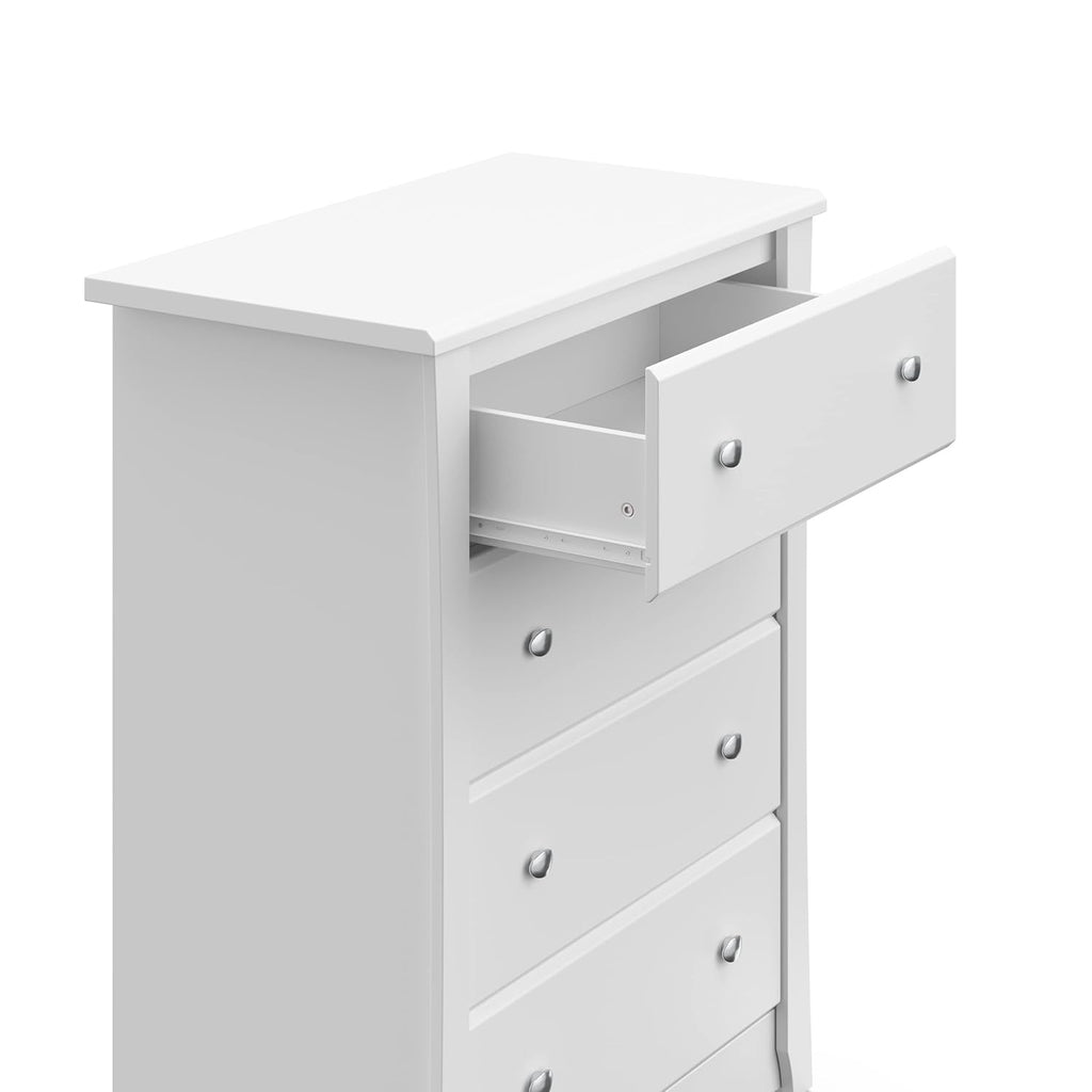 Storkcraft Crescent 6 Drawer Double Dresser (Pebble Gray) – GREENGUARD Gold Certified, For Nursery, Dresser, Kids Nursery Organizer, Chest of Drawers