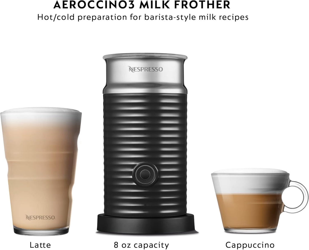 Nespresso Vertuo POP+ Deluxe Coffee and Espresso Machine by Breville, Titan and Capsules, Medium and Dark Roast Coffee, Variety Pack