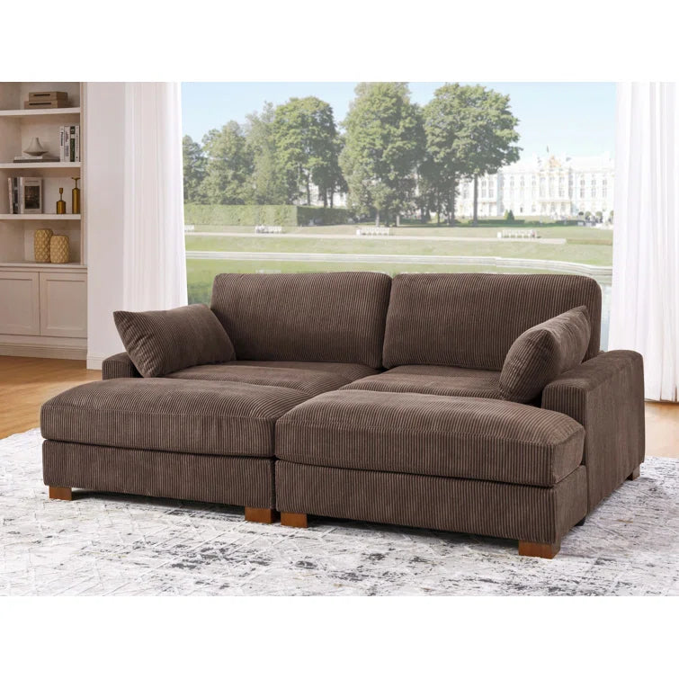 Mordecai 90'' Corduroy Sleeper Sofa