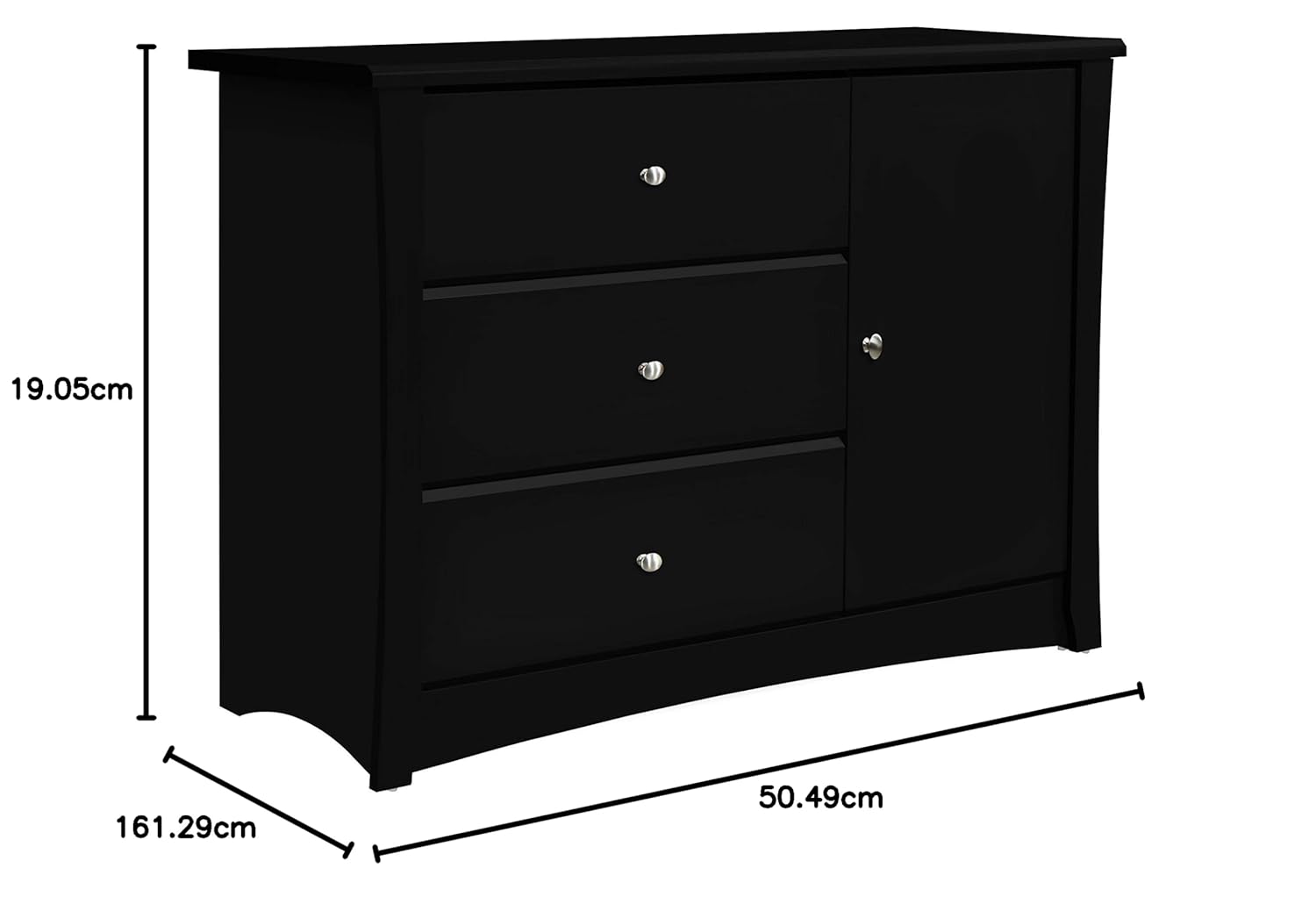 Storkcraft Crescent 6 Drawer Double Dresser (Pebble Gray) – GREENGUARD Gold Certified, For Nursery, Dresser, Kids Nursery Organizer, Chest of Drawers