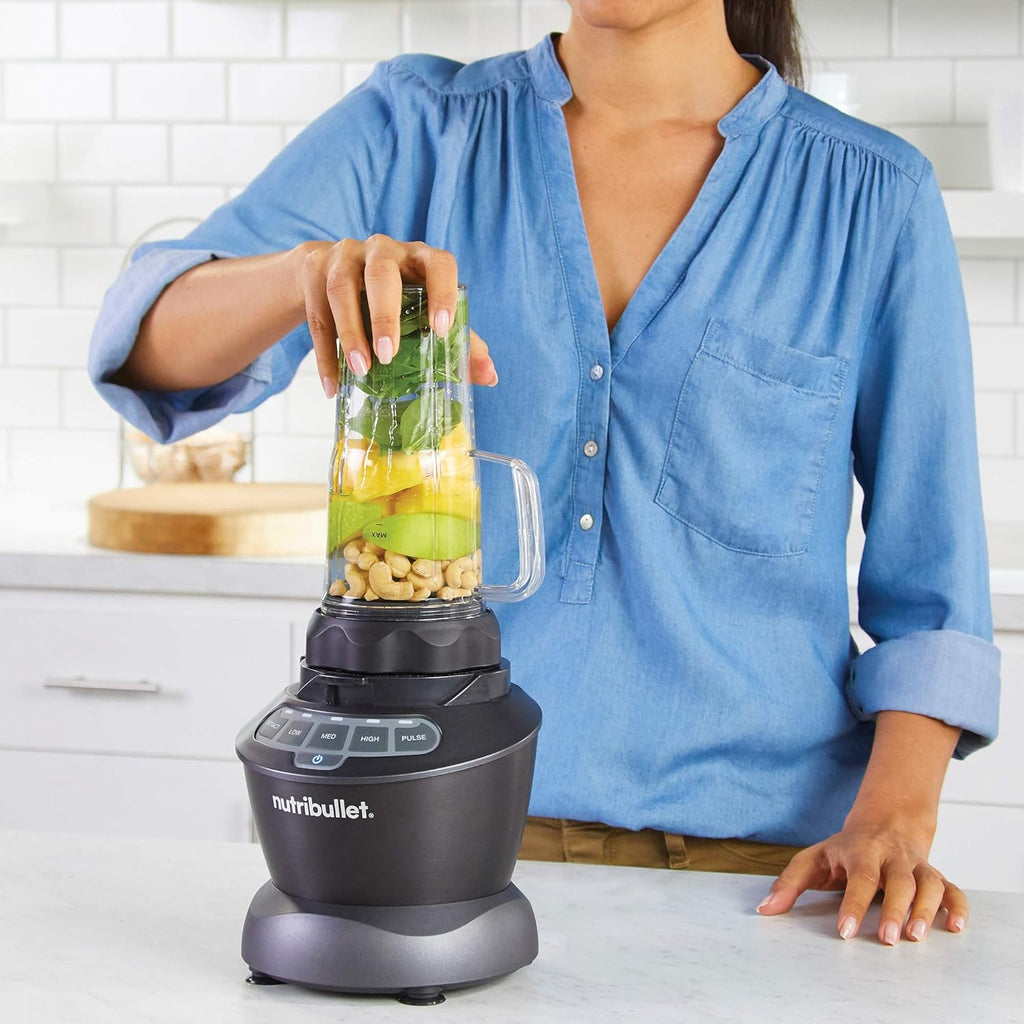 NutriBullet ZNBF30500Z Blender Combo 1200 Watt, 1200W, Dark Gray
