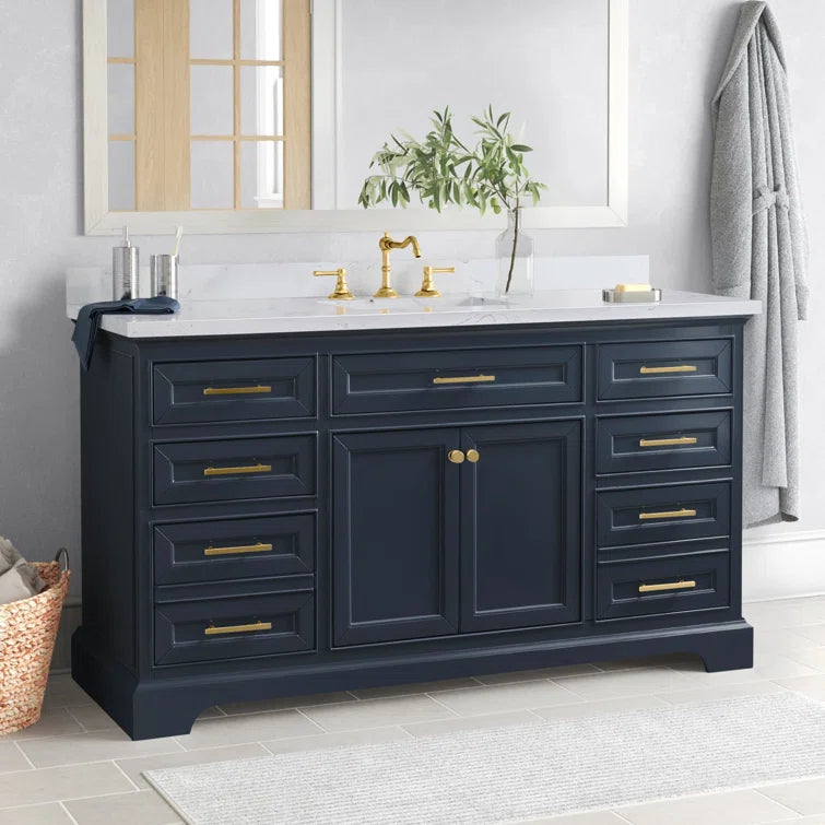 Annaline 60'' Single Bathroom Vanity with Engineered Stone Top