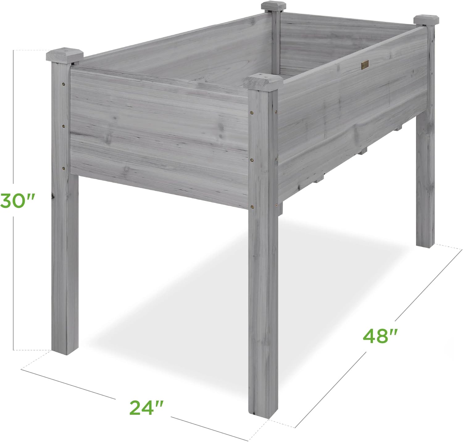 Best Choice Products 72x23x30in Raised Garden Bed, Elevated Wood Planter Box Stand for Backyard, Patio, Balcony w/Divider Panel, 6 Legs, 300lb Capacity - Natural
