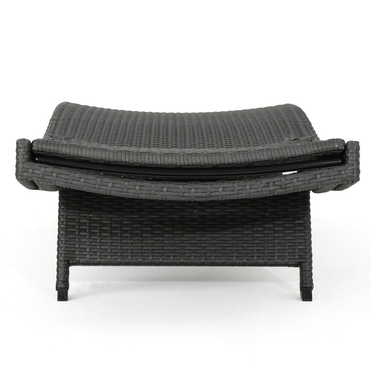 Billur Outdoor Wicker Chaise Lounge Set (Set of 2)