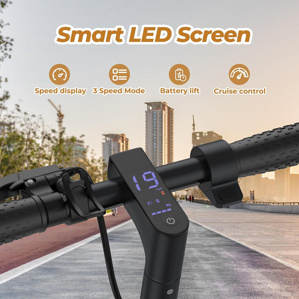 WERHY Electric Scooter, 350W/500W Motor, Top Speed 19/22 mph, Max 16/23/28Miles Ranges, Foldable E Scooter for Adults
