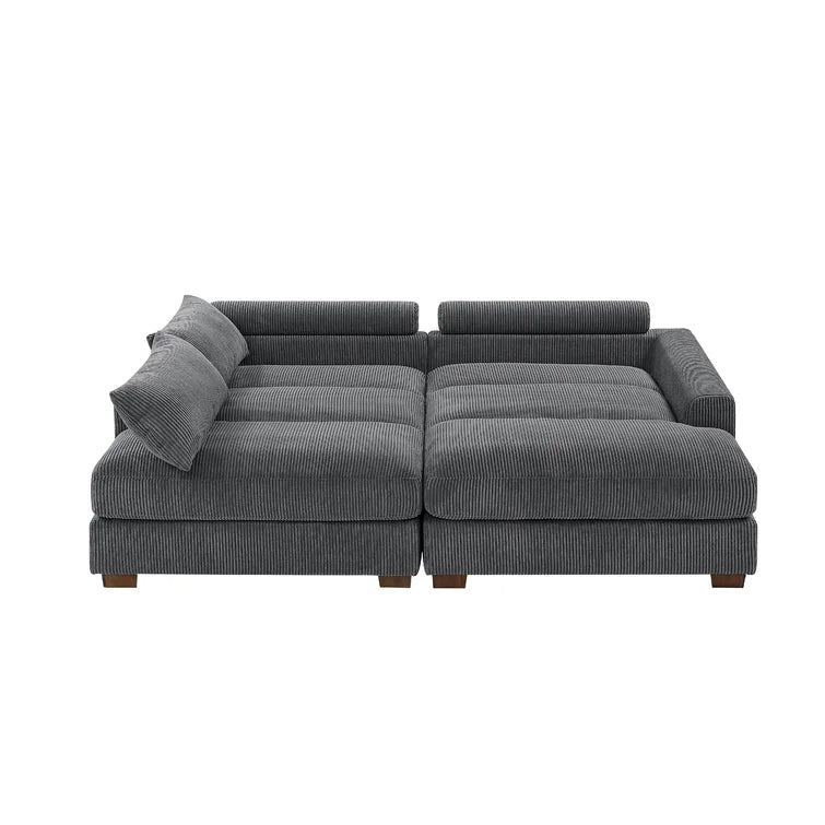Mordecai 90'' Corduroy Sleeper Sofa