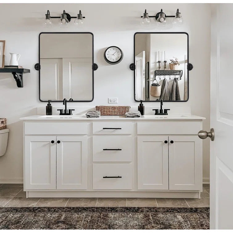 Woodvale Metal Framed Wall Mounted Bathroom / Vanity Mirror
