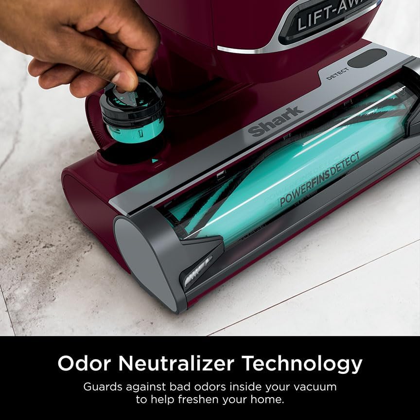 Shark NV752 Rotator Powered Lift-Away TruePet Upright Vacuum with HEPA Filter, Large Dust Cup Capacity, LED Headlights, Upholstery Tool, Perfect Pet Power Brush & Crevice Tool, Bordeaux