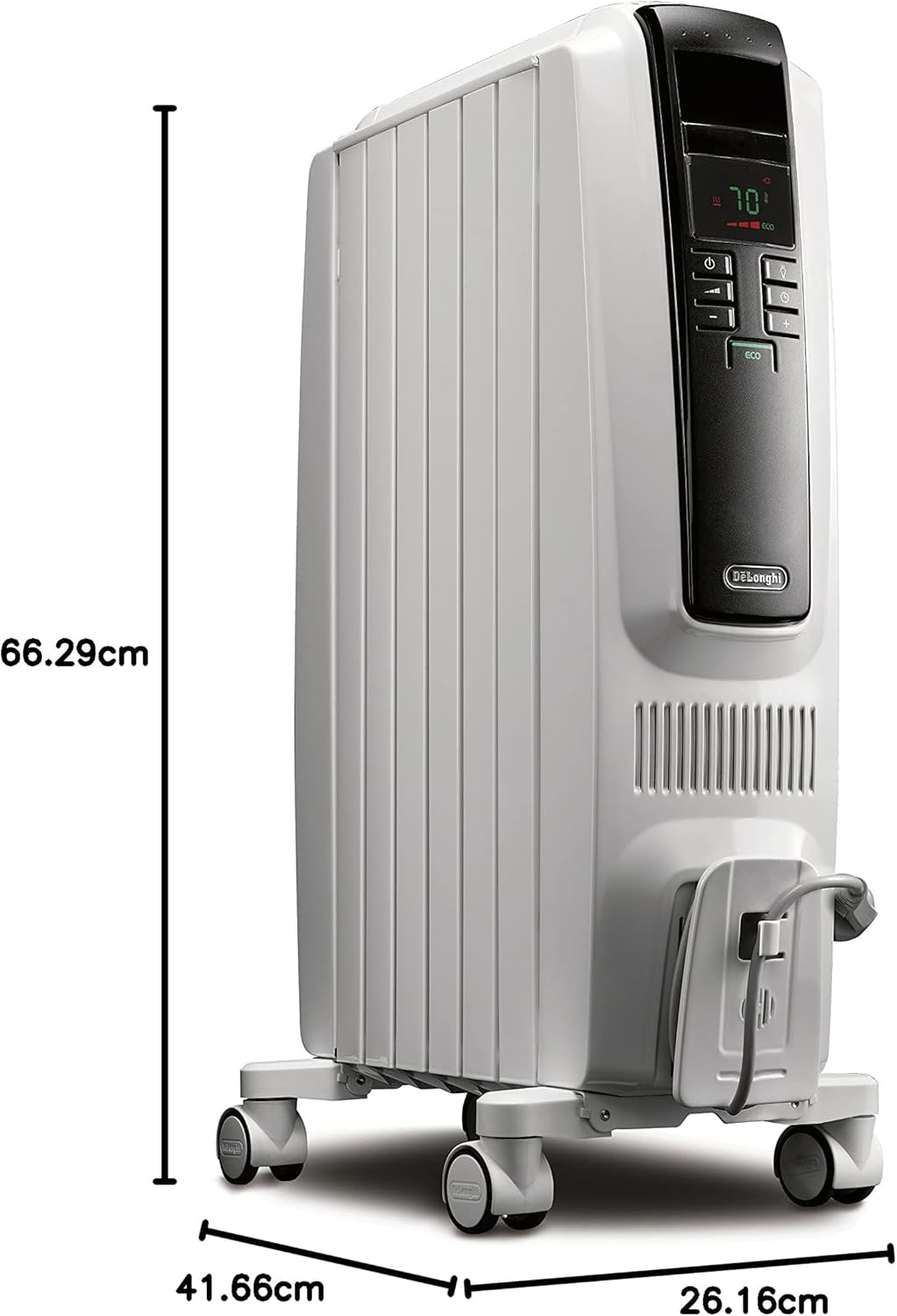 De'Longhi Dragon Digital Oil Filled Radiator Heater, 1500W Electric Space Heater for indoor use, programmable timer, Energy Saving, full room heater with safety features TRD40615E