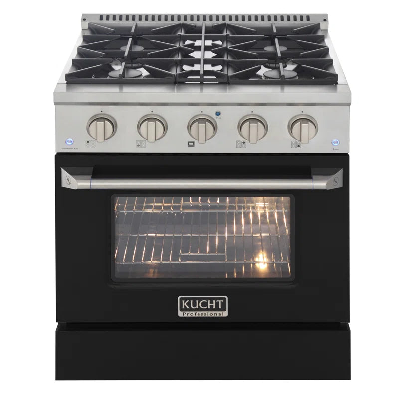 Pro-Style 30 in. 4.2 cu. ft. 4-Burner Freestanding Gas Range with Convection Oven