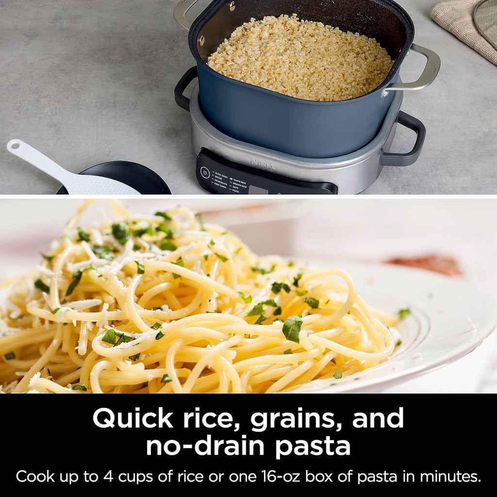 Ninja MC1010 Foodi PossibleCooker PLUS - Sous Vide & Proof 6-in-1 Multi-Cooker, with 8.5 Quarts, Slow Cooker, Dutch Oven & More, Glass Lid & Integrated Spoon, Nonstick, Oven Safe Pot to 500°F, Black
