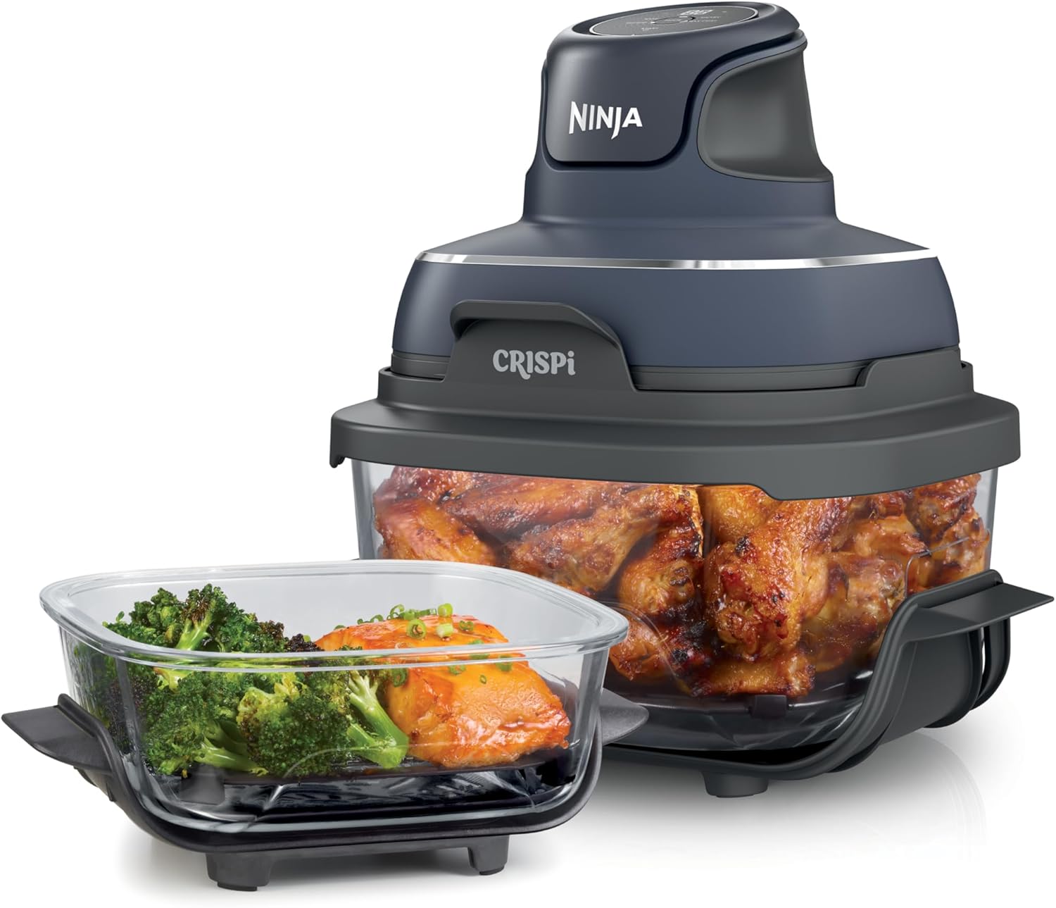 Ninja Air Fryer, 2.5 QT Crispi System + 4 Containers with Storage Lids, Air Fryer, Microwave, Freezer & Dishwasher Safe, Non Toxic Portable Cooking System, Compatible with Ninja FN100 Crispi Series