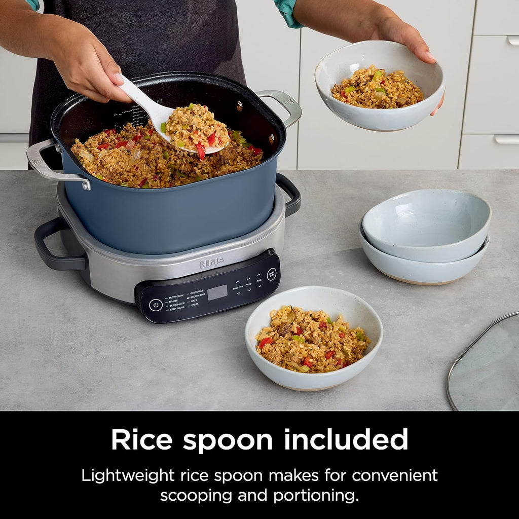 Ninja MC1101 Foodi Everyday Possible Cooker Pro, 8-in-1 Versatility, 6.5 QT, One-Pot Cooking, Replaces 10 Cooking Tools, Faster Cooking, Family-Sized Capacity, Adjustable Temp Control, Midnight Blue