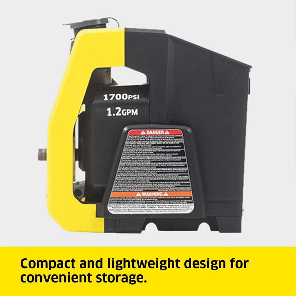 Electric Karcher Pressure Washer K1700, Max 2125 PSI, 3 Spray Nozzles, Detergent Tank, For Cars, Driveways, Siding, Patios, 1.46 max. GPM