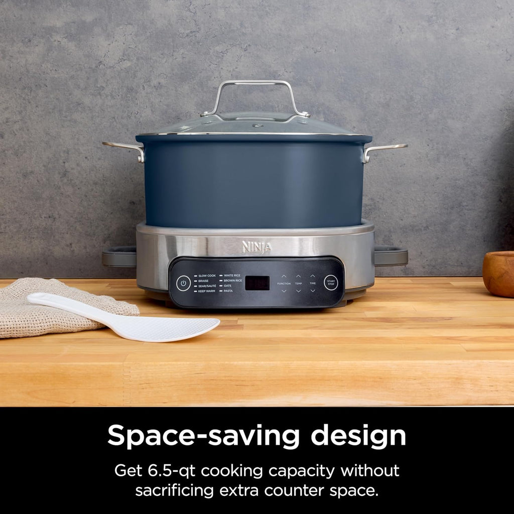 Ninja MC1010 Foodi PossibleCooker PLUS - Sous Vide & Proof 6-in-1 Multi-Cooker, with 8.5 Quarts, Slow Cooker, Dutch Oven & More, Glass Lid & Integrated Spoon, Nonstick, Oven Safe Pot to 500°F, Black