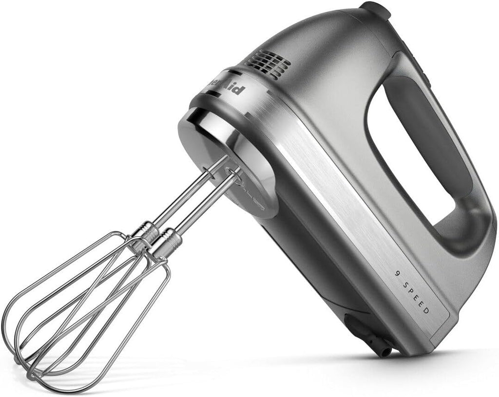 KitchenAid 9-Speed Hand Mixer with Turbo Beater II Accessories and 5 Cup Food Chopper - White