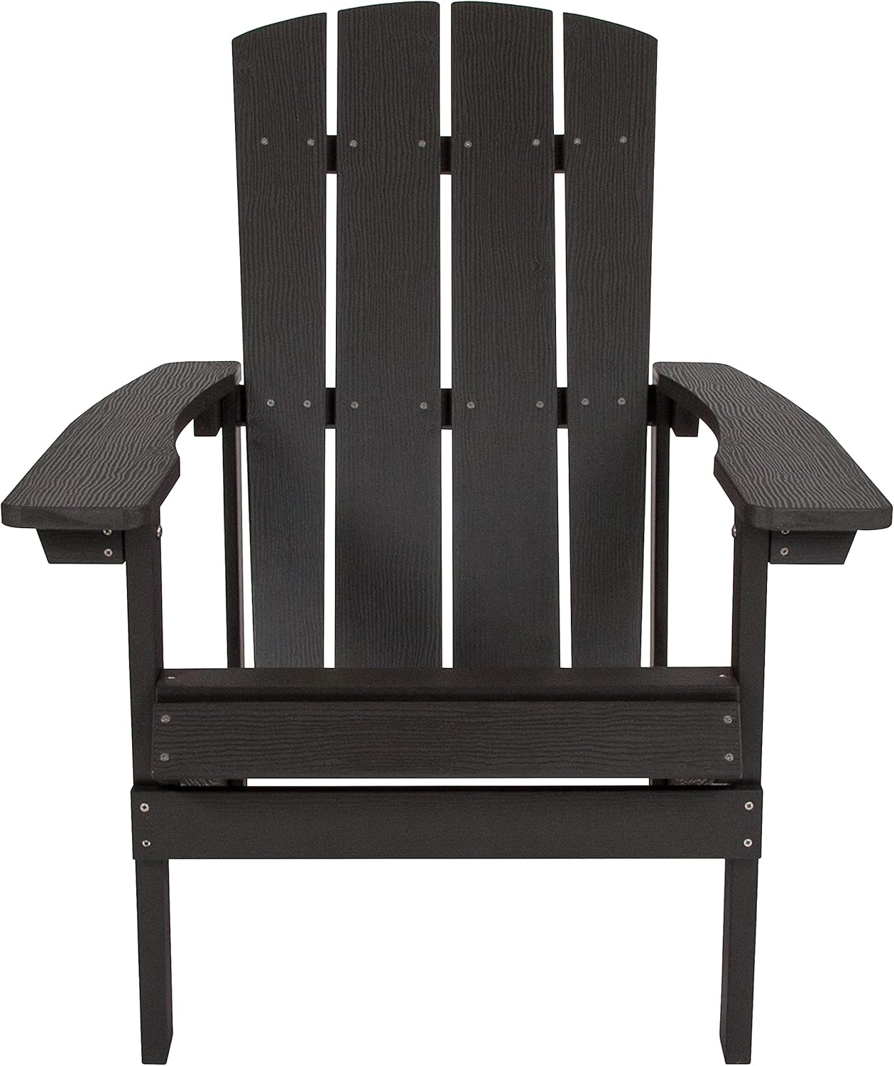 Flash Furniture Charlestown Commercial Grade Indoor/Outdoor Adirondack Chair, Weather Resistant Durable Poly Resin Deck and Patio Seating, Green