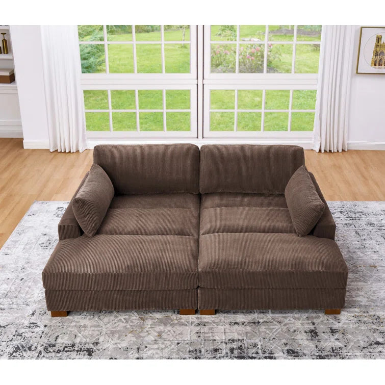 Mordecai 90'' Corduroy Sleeper Sofa