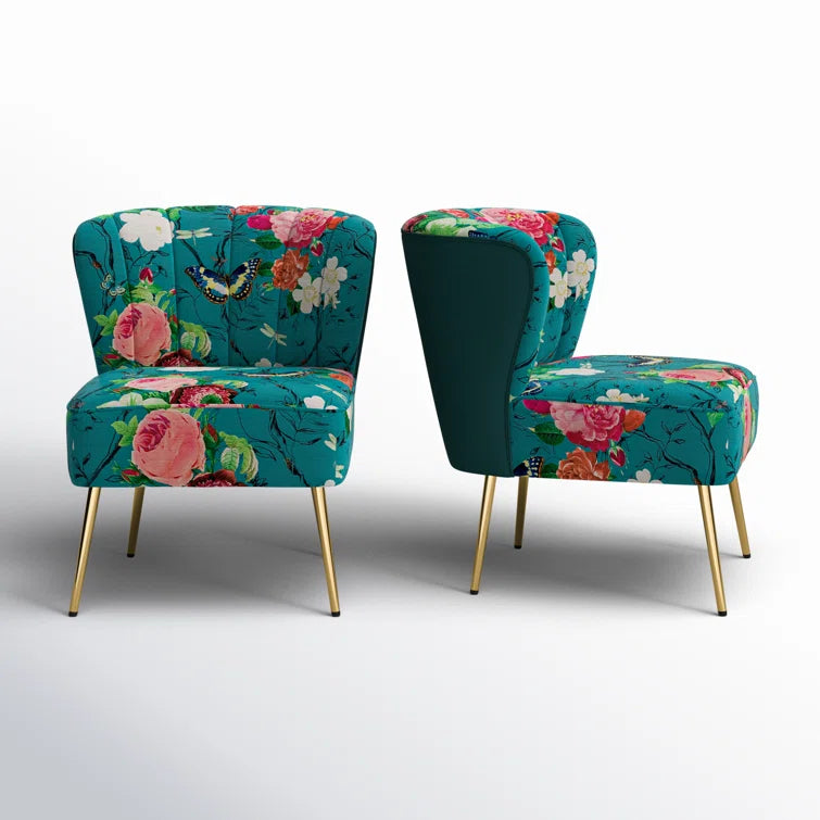 Felicia Polyester/Velvet Barrel Chair
