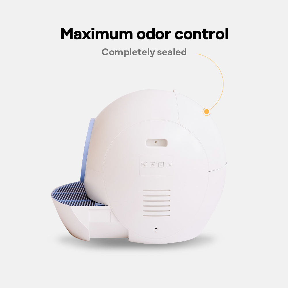 Self Cleaning Cat Litter Box, Automatic Cat Litter Box with APP Control Odor Removal Safety Protection for Multiple Cats