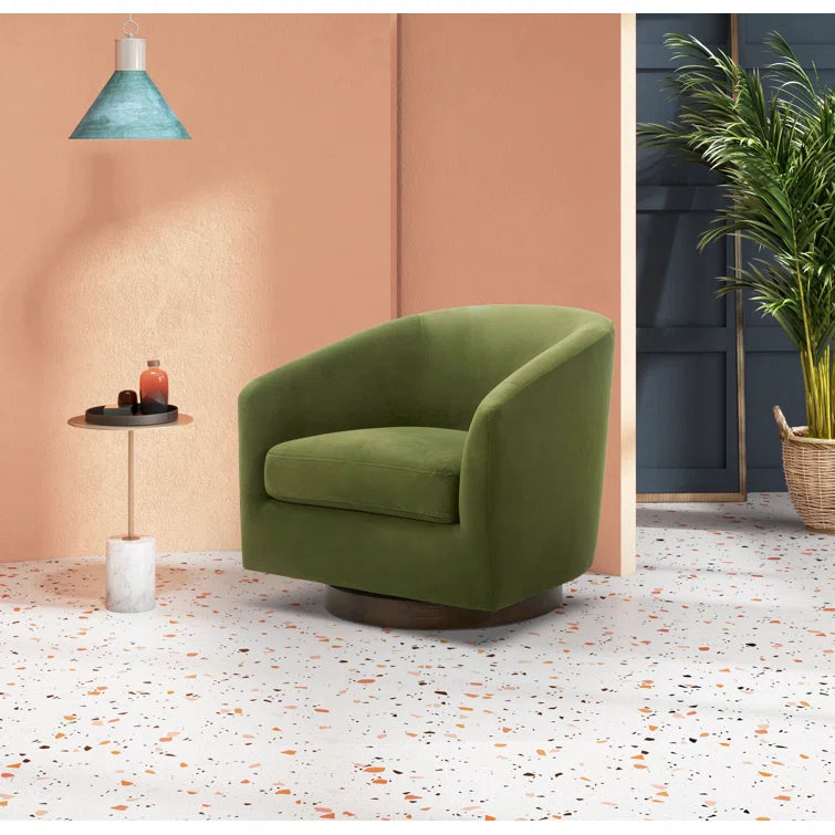 Bennett Upholstered Swivel Barrel Chair