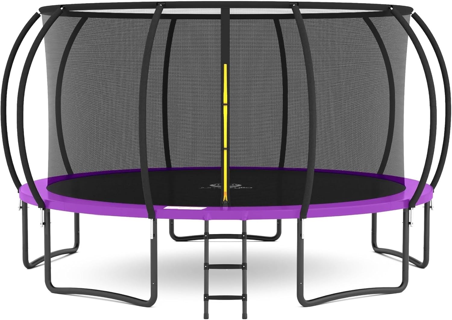 JUMPZYLLA Trampoline Outdoor 8FT 10FT 12FT 14FT 15FT 16FT with Enclosure and Ladder, ASTM Approved Recreational Trampoline for Kids and Adults, Anti-Rust Coated Frame