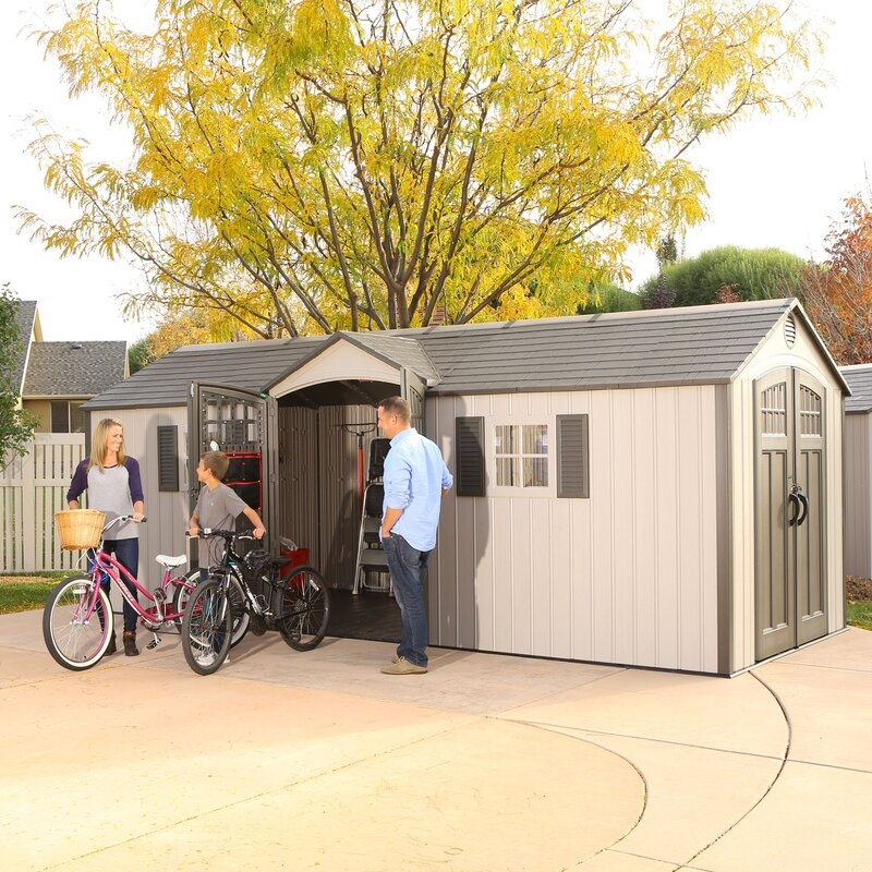 2024 NEW 20 ft. x 8 ft. High-Density Polyethylene (Plastic) Outdoor Storage Shed with Steel-Reinforced Construction