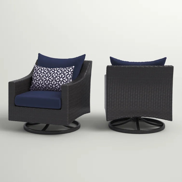 Fionnula Swivel Patio Chair with Cushions