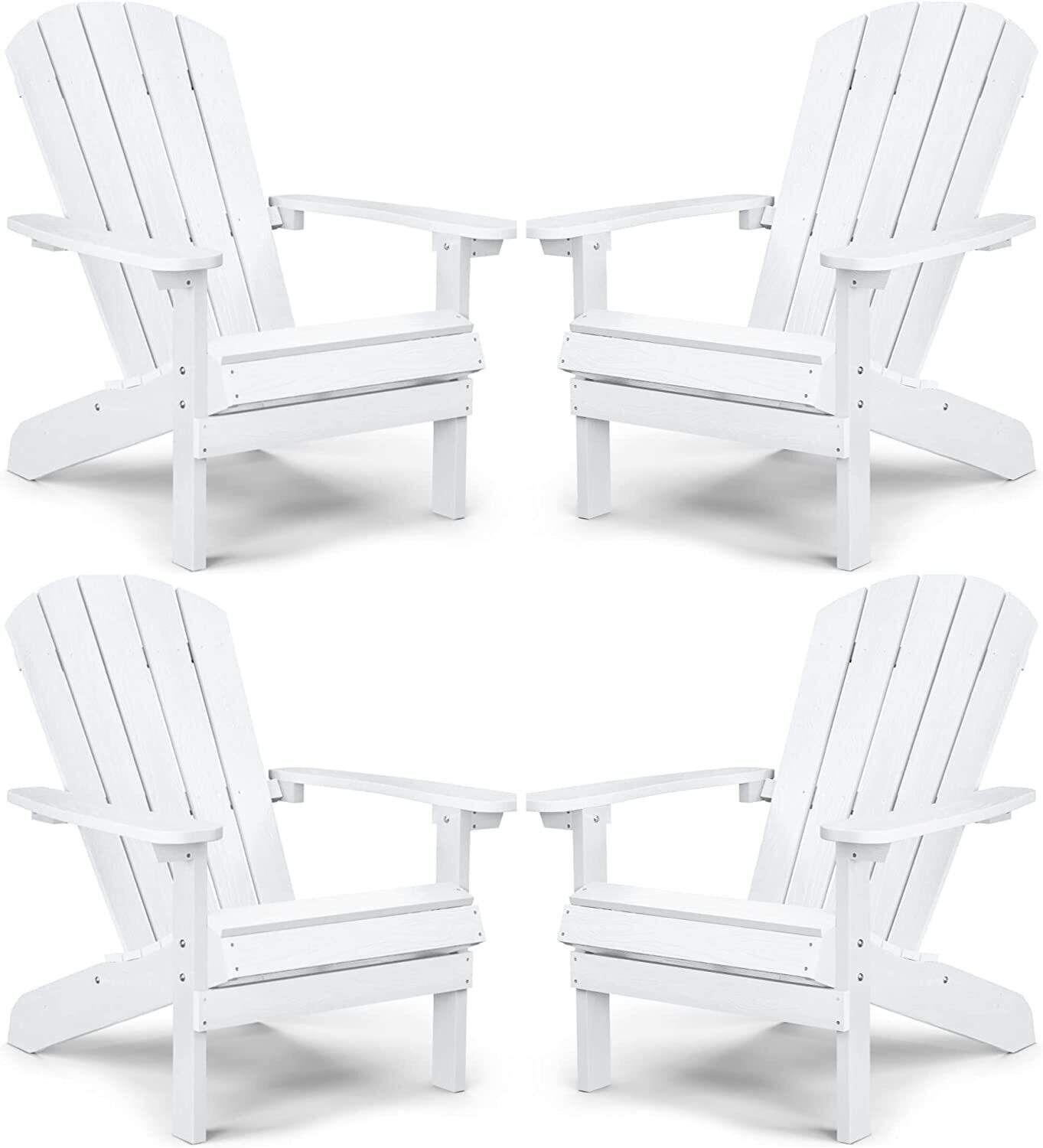 Weather Resistant Blue Recycled Plastic Outdoor Patio Chair (Set of 4)
