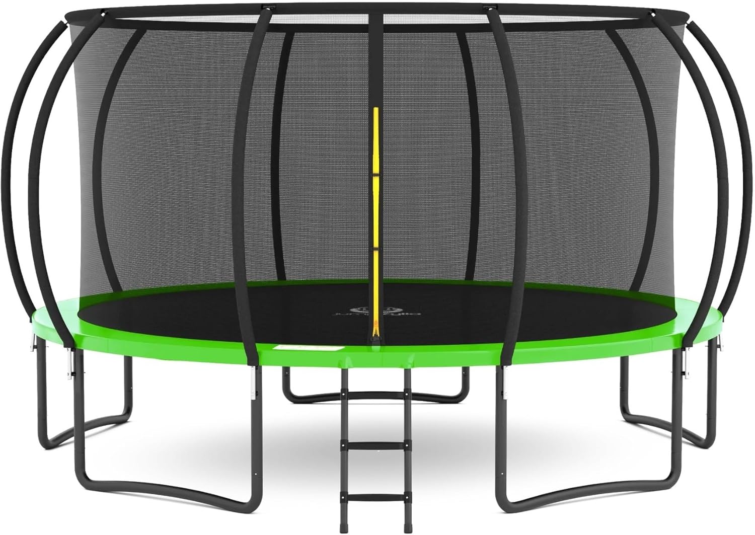 JUMPZYLLA Trampoline Outdoor 8FT 10FT 12FT 14FT 15FT 16FT with Enclosure and Ladder, ASTM Approved Recreational Trampoline for Kids and Adults, Anti-Rust Coated Frame