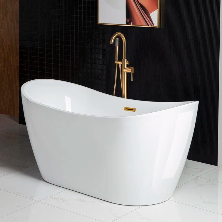 59" x 29" Freestanding Soaking Acrylic Bathtub