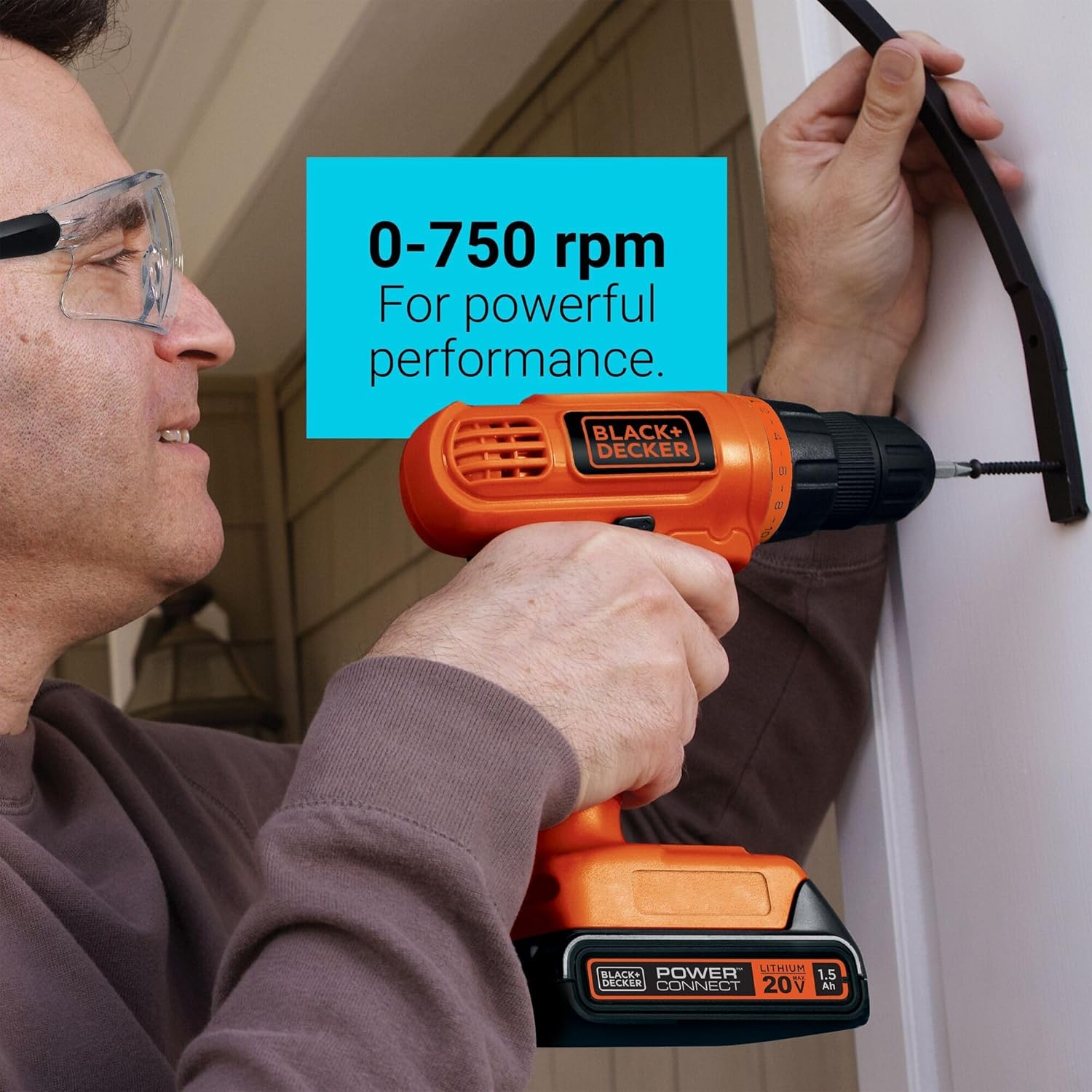 BLACK+DECKER 20V MAX POWERECONNECT Cordless Drill/Driver + 30 Piece Bits and Drivers Kit (LD120VA)