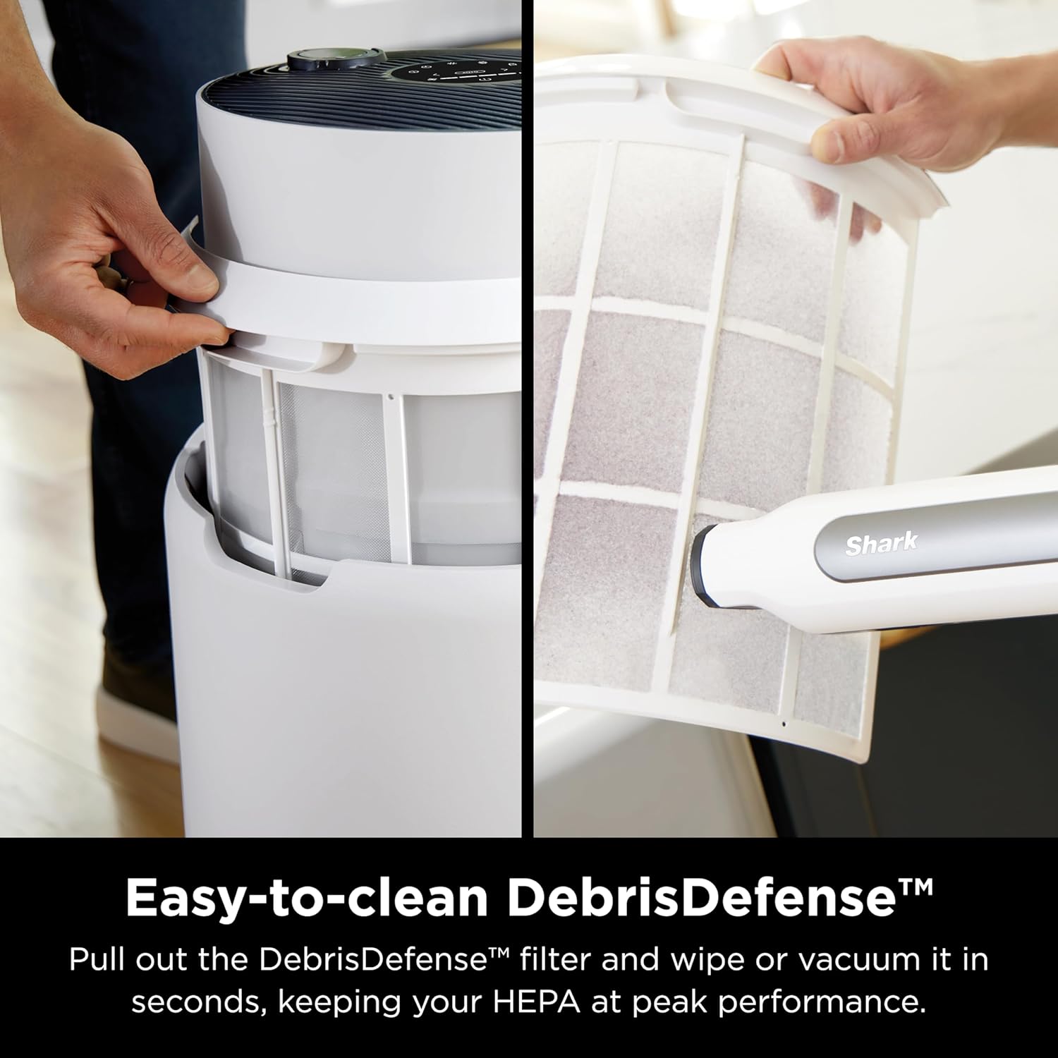 Shark Air Purifiers for Home Large Room with NeverChange Air Filter, 5 Year HEPA Filter, Covers 650 Sq. ft, Odor Neutralizer and Clean Sense Technology, Removes 99.98% of Dust & Allergens, HP152