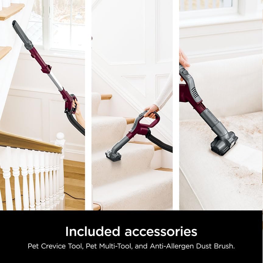 Shark NV752 Rotator Powered Lift-Away TruePet Upright Vacuum with HEPA Filter, Large Dust Cup Capacity, LED Headlights, Upholstery Tool, Perfect Pet Power Brush & Crevice Tool, Bordeaux