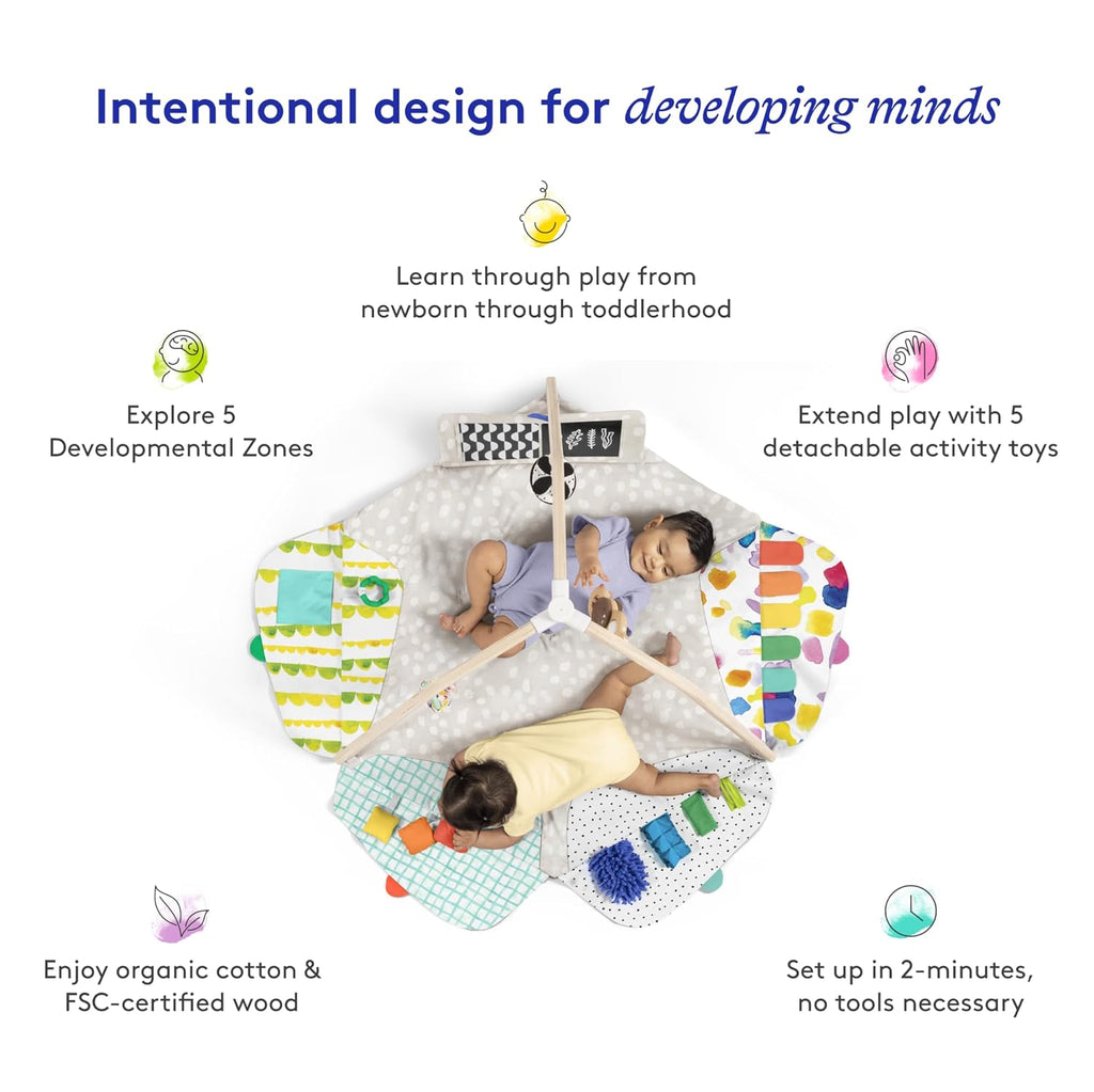 The Play Gym and Sensory Strands Bundle by Lovevery, Stage-Based Developmental Activity Gym for a Whole Year of Play Baby to Toddler Including Play Guide, Ages 0+ Months