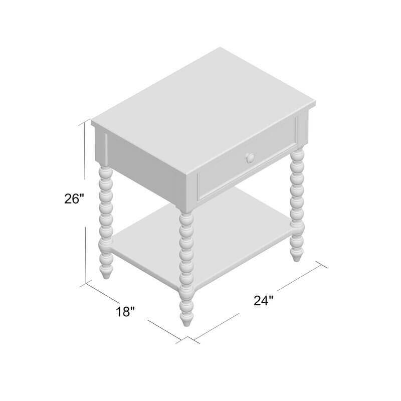 Beckett One Drawer Solid Wood Nightstand