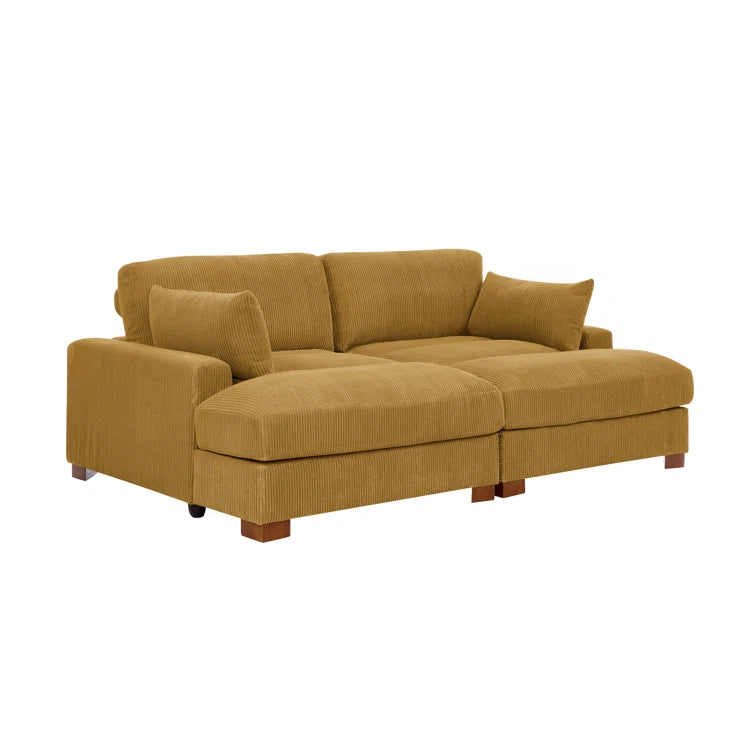 Mordecai 90'' Corduroy Sleeper Sofa