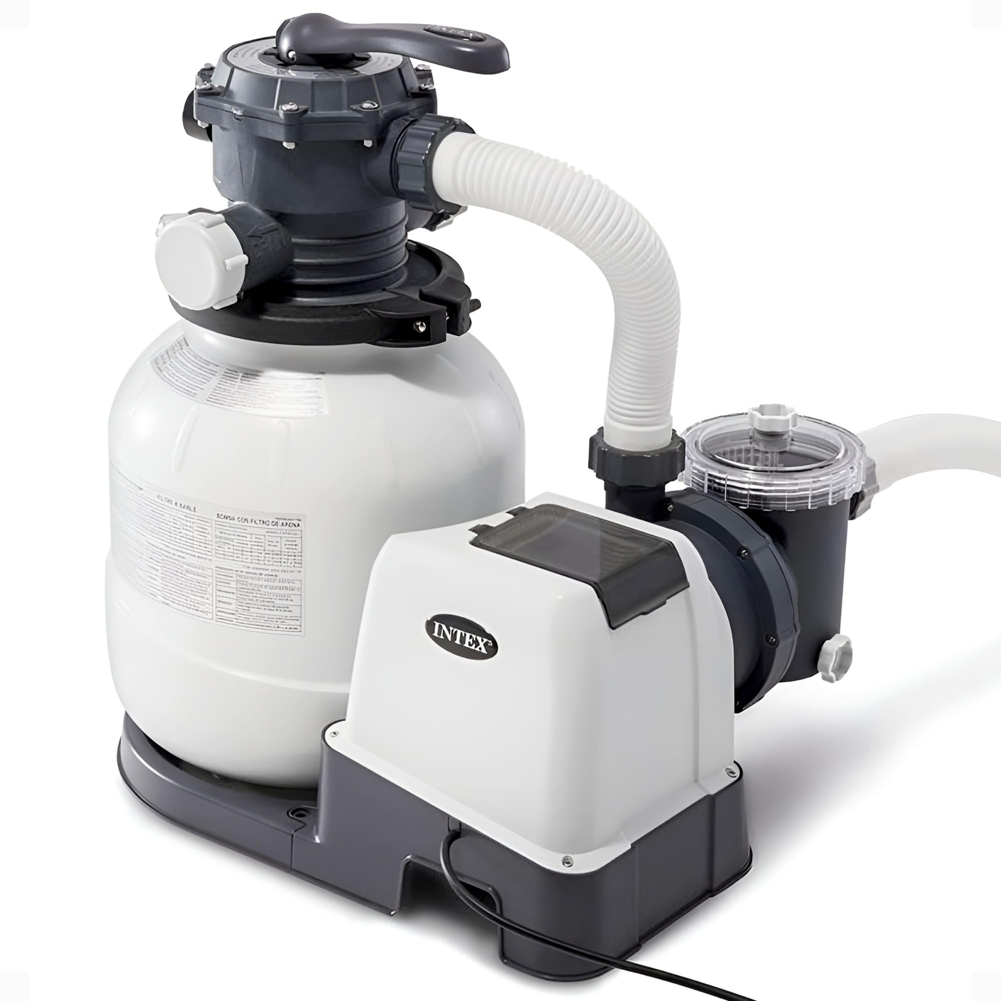 Intex SX2800 Krystal Clear Sand Filter Pump: 2800 GPH Pump Flow Rate – Improved Circulation and Filtration – Easy Installation – Improved Water Clarity – Easy-to-Clean