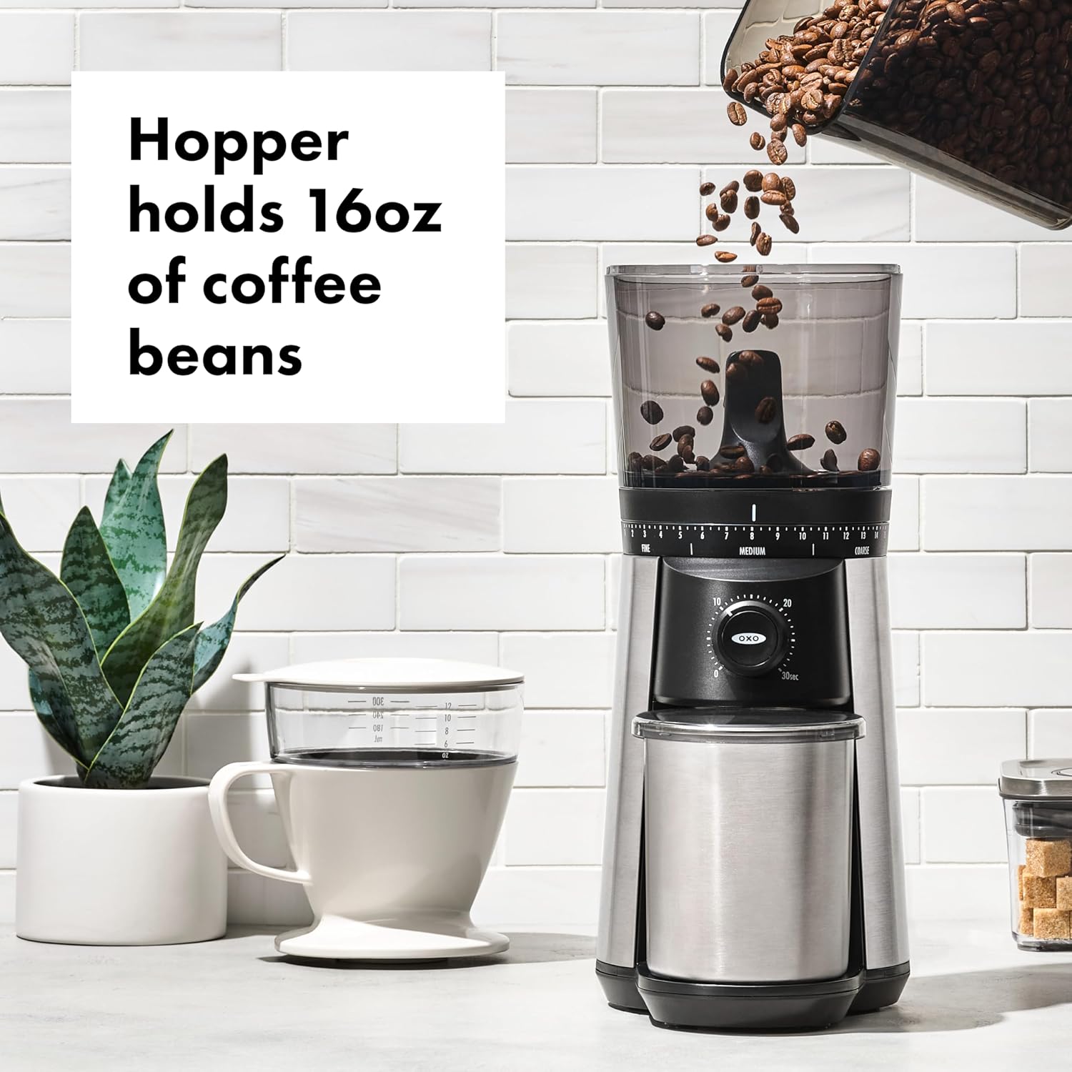 OXO Brew Conical Burr Coffee Grinder, Matte Black + OXO Brew Rapid Brewer Bundle