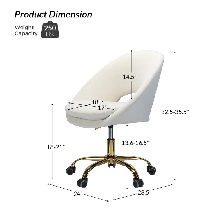 Lourdes Task Chair with Ergonomic Design