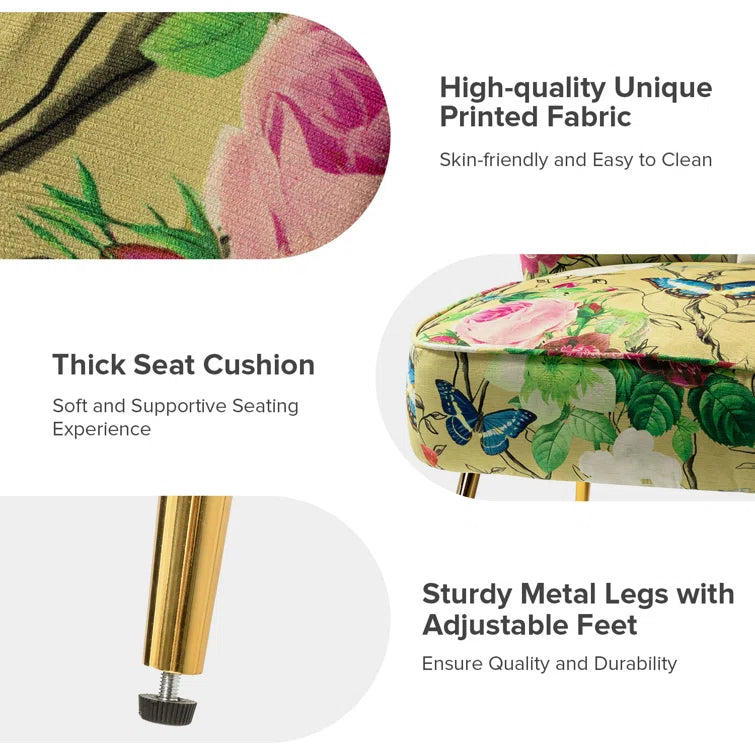 Felicia Polyester/Velvet Barrel Chair