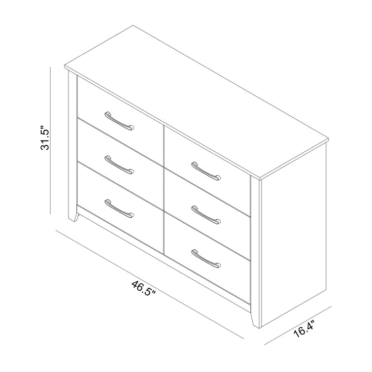 Walter 6 Drawers Double Dresser