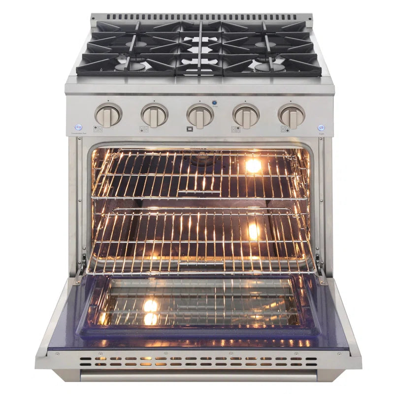 Pro-Style 30 in. 4.2 cu. ft. 4-Burner Freestanding Gas Range with Convection Oven
