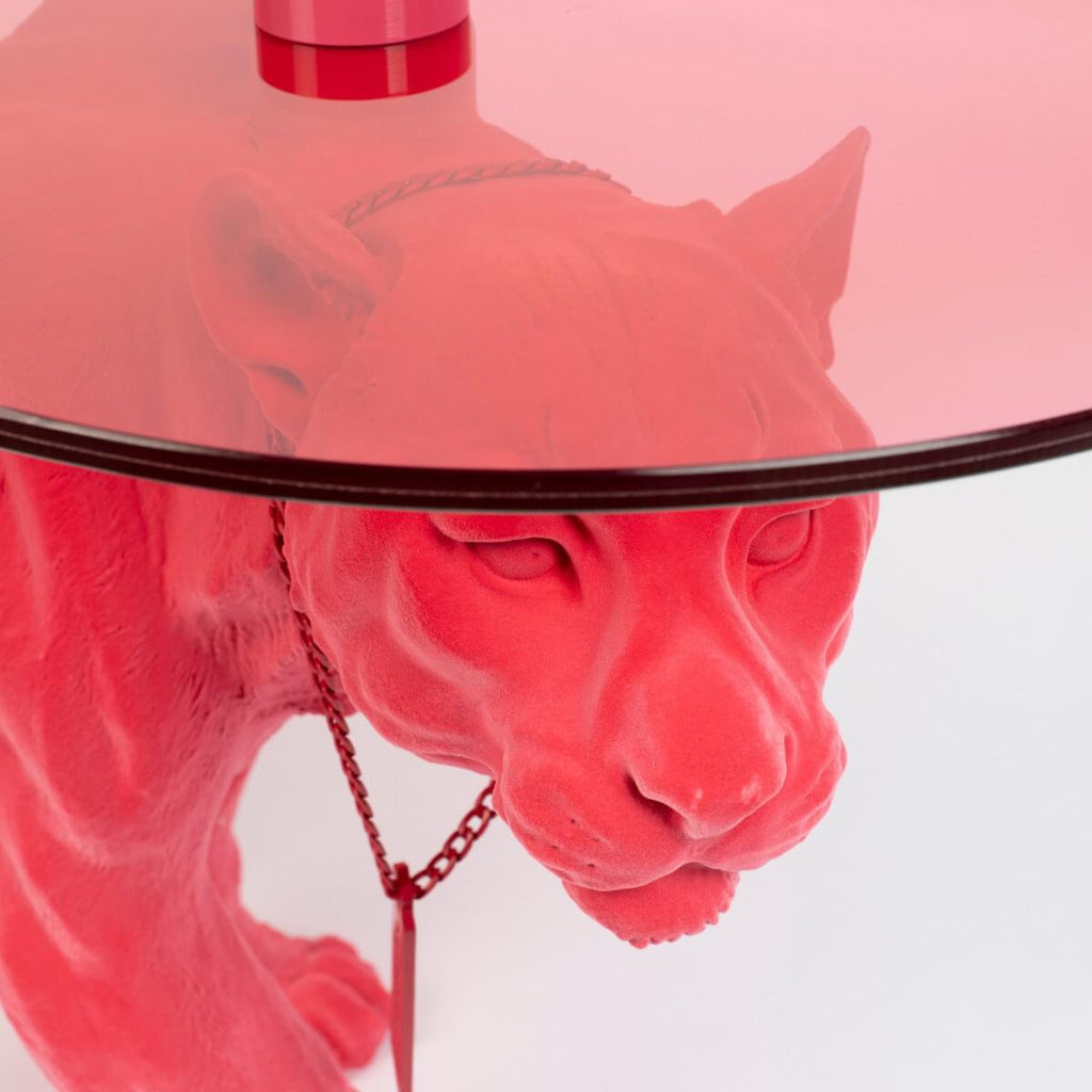 Figurine Glass Top Coffee Table