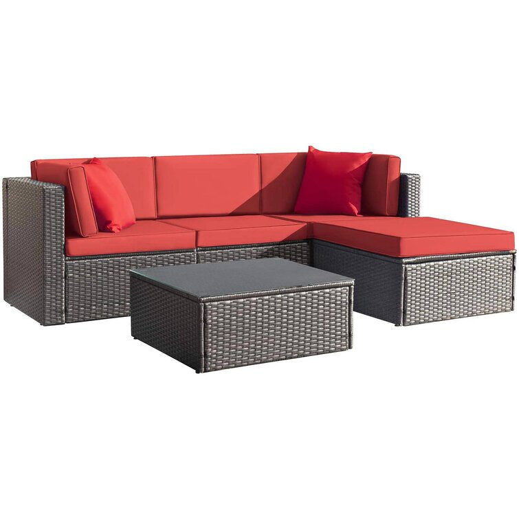 Huang 4 - Person Outdoor Seating Group with Cushions
