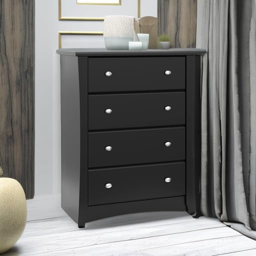 Storkcraft Crescent 6 Drawer Double Dresser (Pebble Gray) – GREENGUARD Gold Certified, For Nursery, Dresser, Kids Nursery Organizer, Chest of Drawers