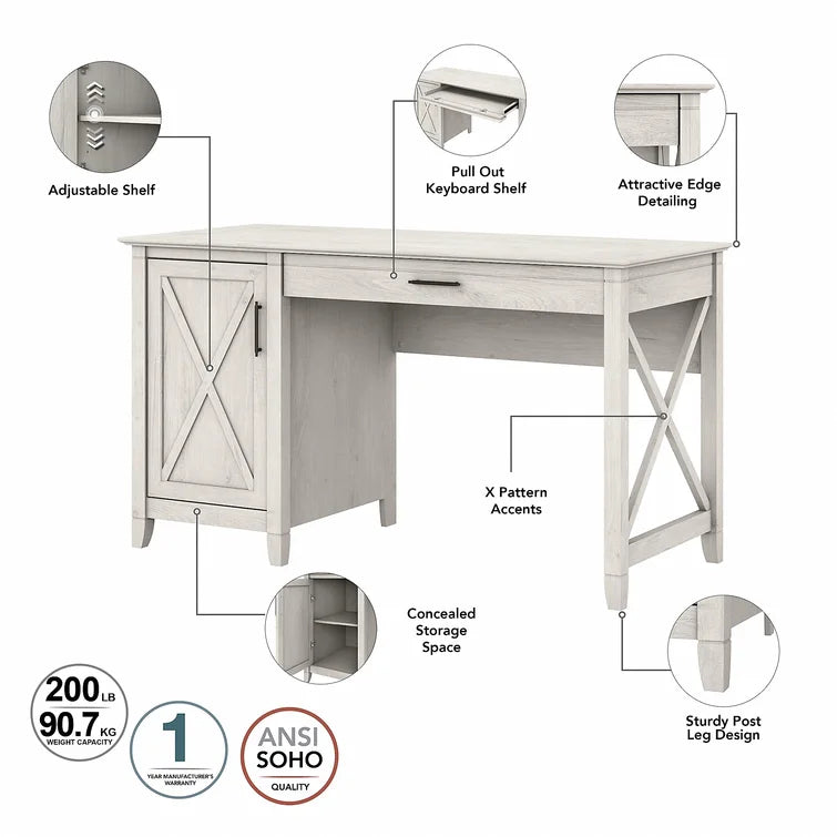 Huckins 3 Piece Rectangular Computer Desk Office Set