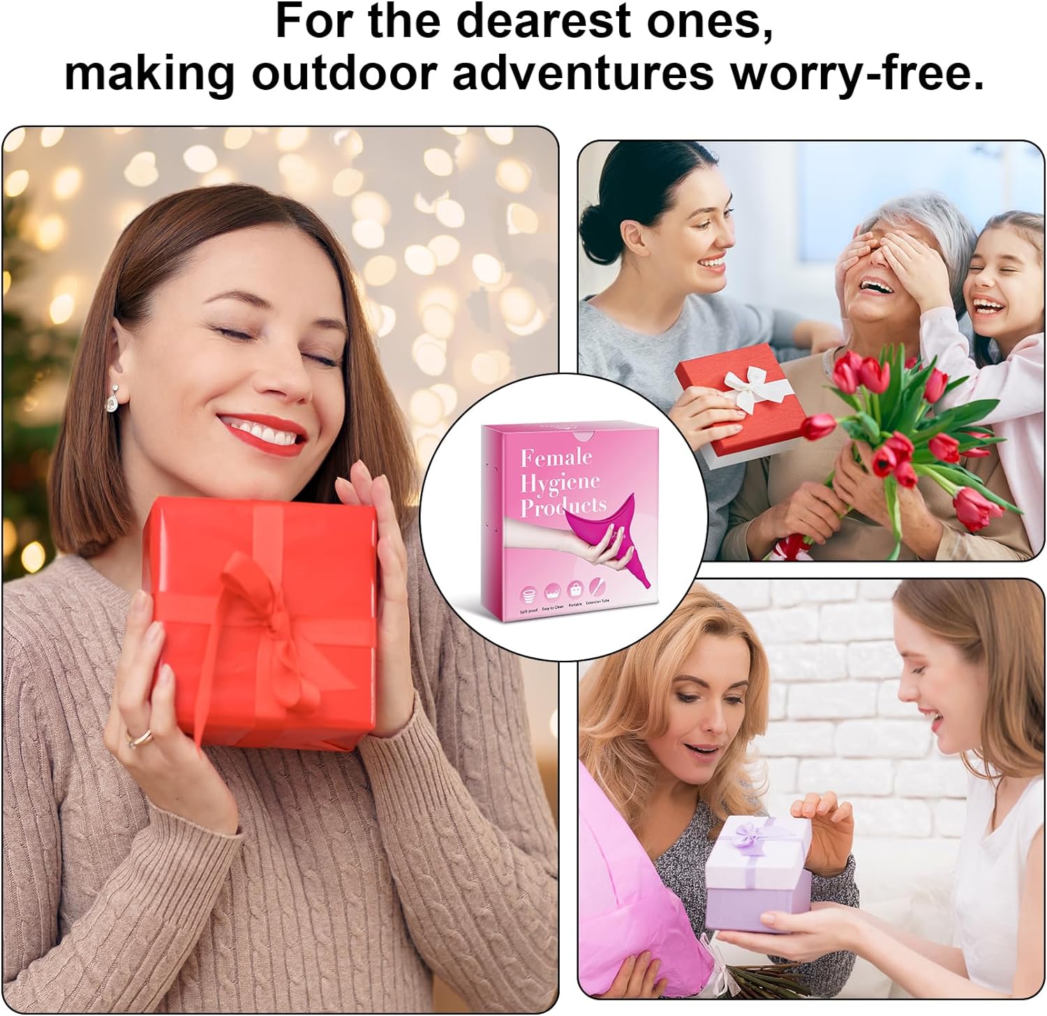Female Urination Device,Reusable Silicone Female Urinal Foolproof Women Pee Funnel Allows Women to Pee Standing Up,Women's Urinal with Drawstring Bags is The Perfect Companion for Travel and Outdoor