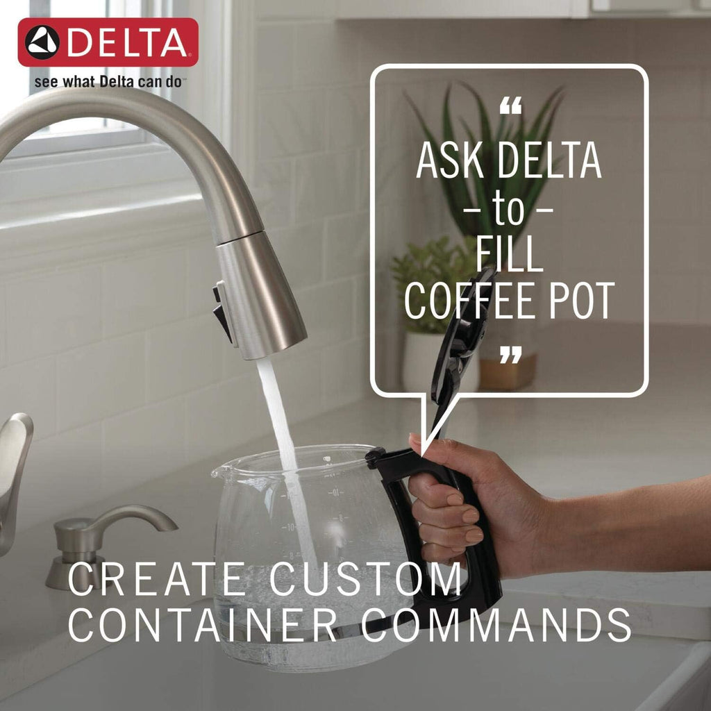 Delta Essa Touchless Kitchen Faucet with Touch Technology, Brushed Nickel Kitchen Sink Faucet with Pull Down Sprayer, Single Hole, Arctic Stainless 9113TL-AR-DST