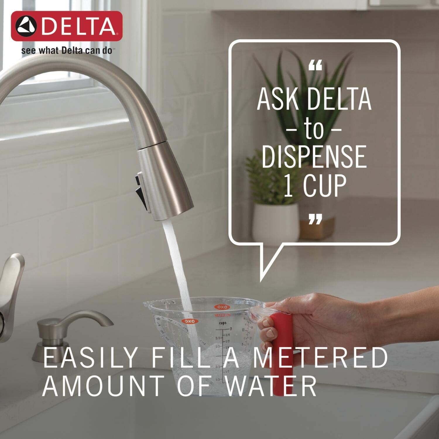 Delta Essa Touchless Kitchen Faucet with Touch Technology, Brushed Nickel Kitchen Sink Faucet with Pull Down Sprayer, Single Hole, Arctic Stainless 9113TL-AR-DST